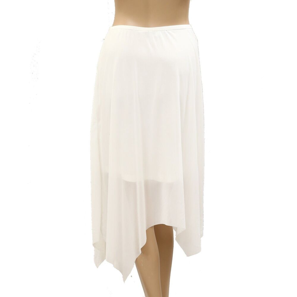 Urban Outfitters UO Never Miss Asymmetric Midi Skirt Mid-Rise White S 287132 - Picture 6 of 8